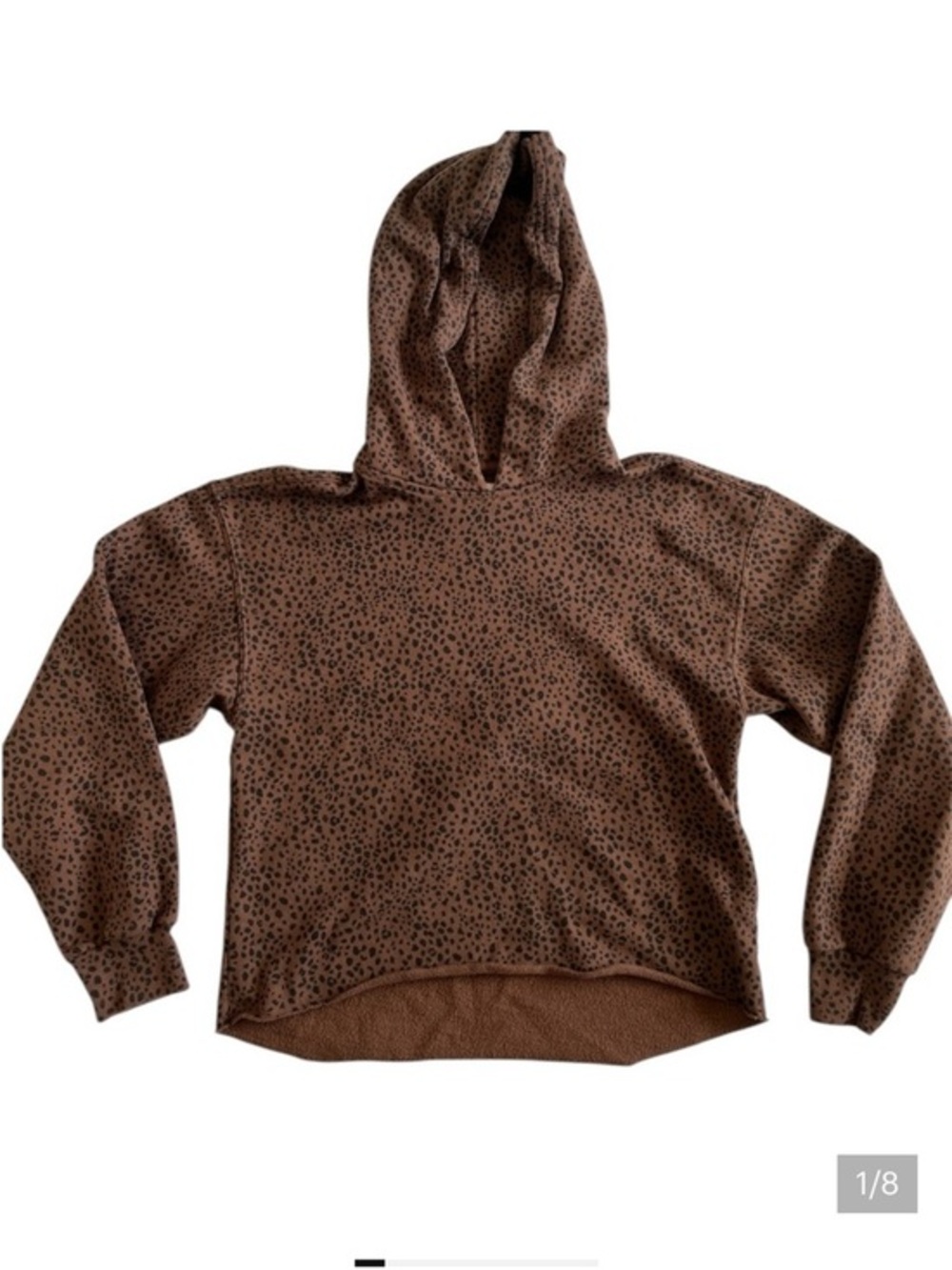 Abercrombie & Fitch soft AF Brown Leopard Print Hoodie